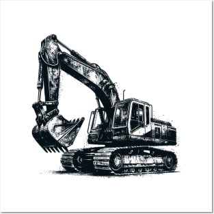 Excavator Posters and Art